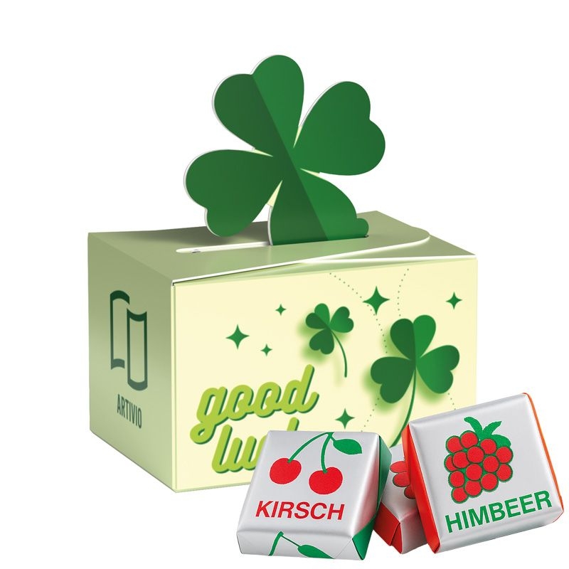 JG10238-1Geschenkbox Mini Kleeblatt Kaubonbons_ Kaubonbons