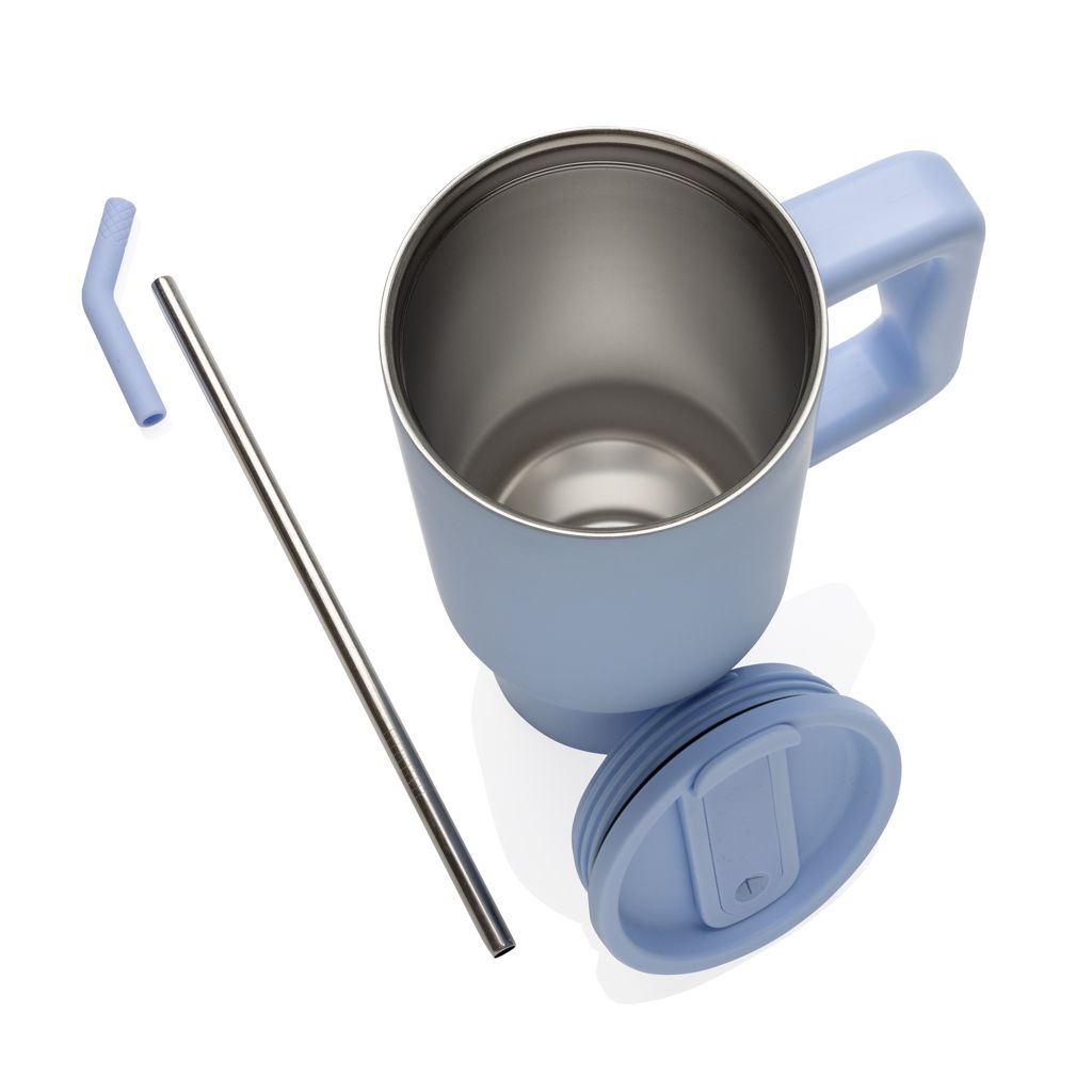 XDP437.30-05Embrace Deluxe Becher aus RCS recyceltem Edelstahl 900ml_ hellblau