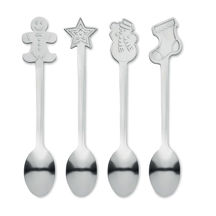 CX1533-16Chip Set 4er Set Teeloeffel_ mattsilber