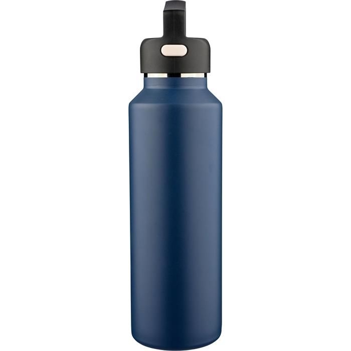 GI1353906-05Recycelte doppelwandige Edelstahlflasche _600 ml_ Mace_ blau