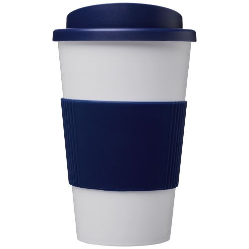 PF220002-7Americano® 350 ml Isolierbecher mit Schutzring_ blau_weiss