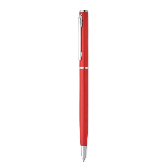 MO3139-05Nimes Drehkugelschreiber recy. Alu_ rot