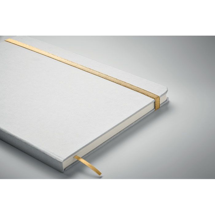 MO2578-98Route White DIN A5 Notizbuch fuer Gravur_ golden