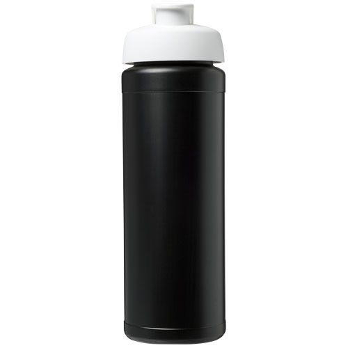 PF210074-13Baseline® Plus grip 750 ml Sportflasche mit Klappdeckel_ schwarz_weiss
