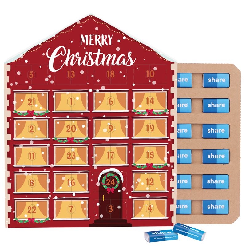 JG20099-2Taefelchen Adventskalender Haus ECO_ Share Schokotaefelchen_ Individuelles Motiv