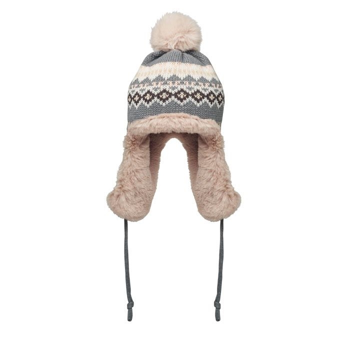 MO2688-07Yulong Gestrickte Ohrenmuetze_ grau