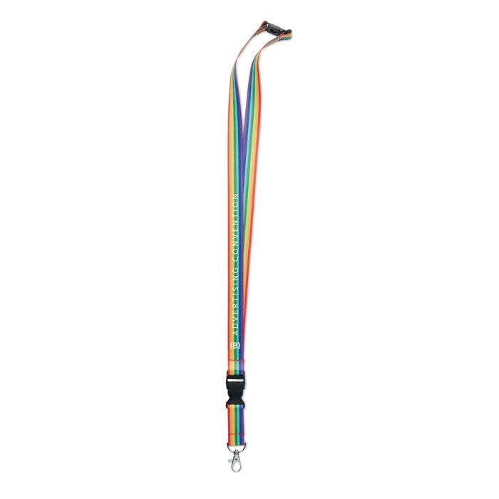 MO6423-99Bowyard Regenbogen Lanyard RPET_ multicolour
