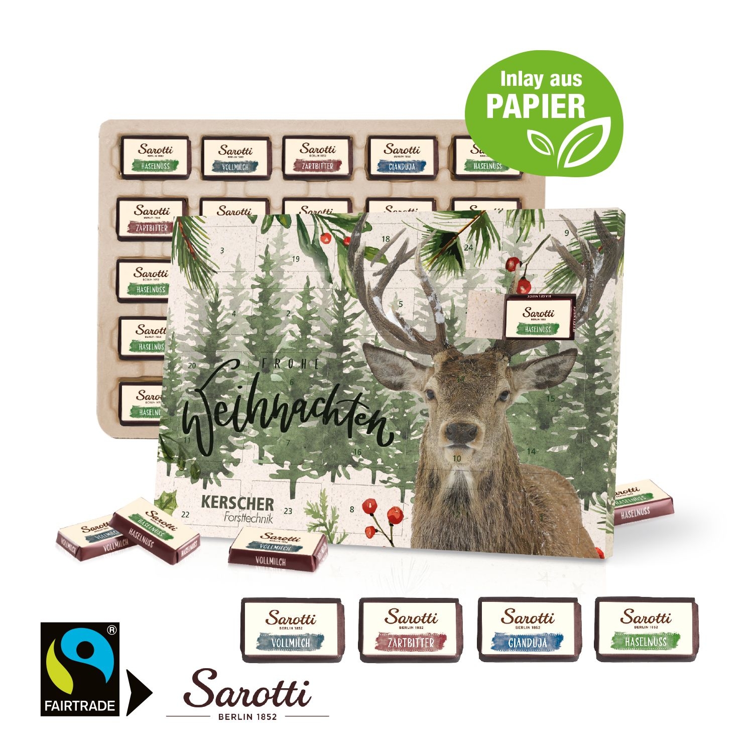 CD55395-01Tisch-Adventskalender Sarotti _Business Exklusiv_ Inlay aus Papier_ Motiv-Vorlage