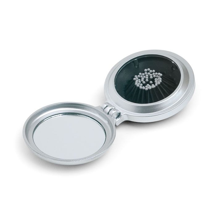 KC2683-14B Beauty Haarbuerste mit Spiegel_ silber