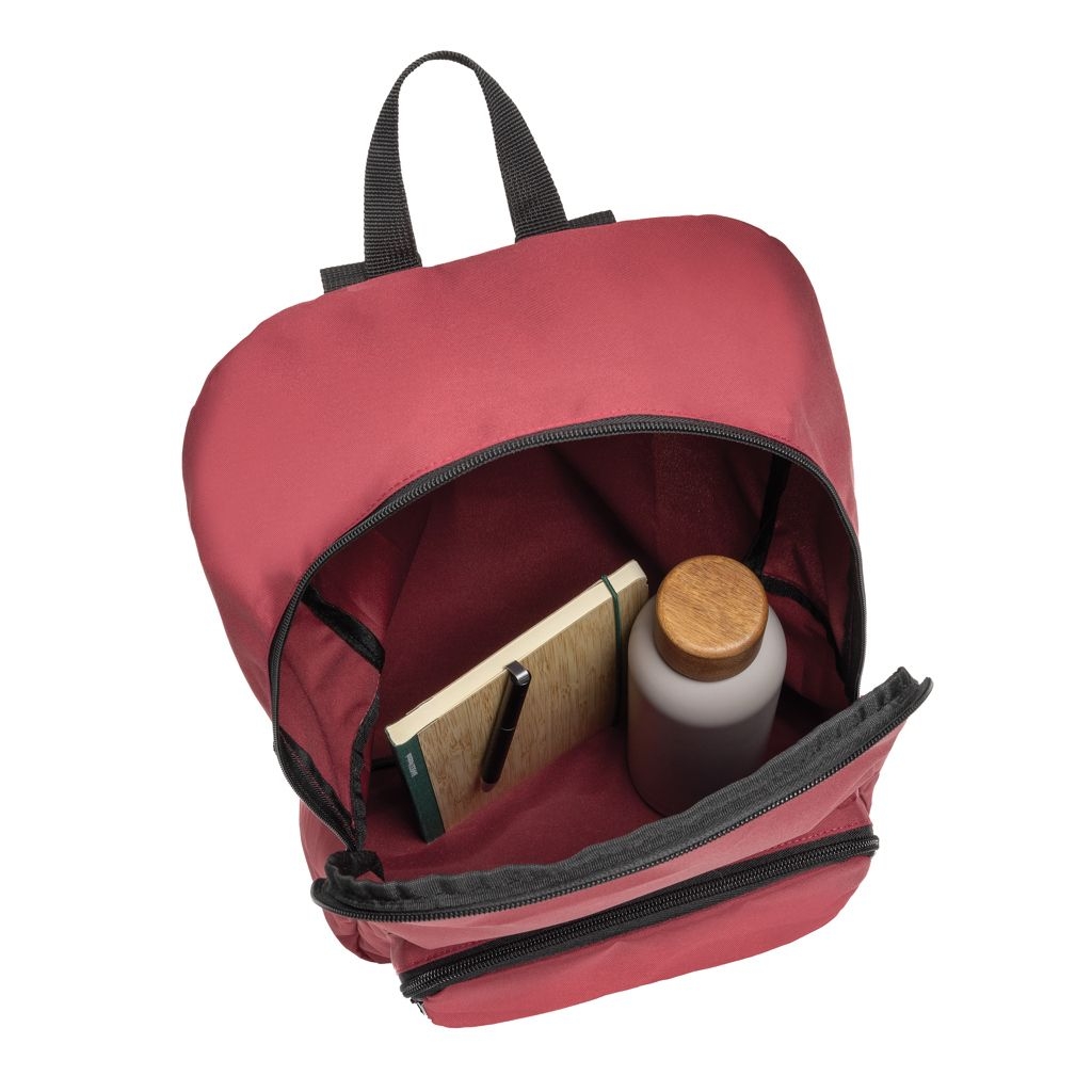 XDP763.19-04Dillon AWARE™ RPET faltbarer klassischer Rucksack_ rot