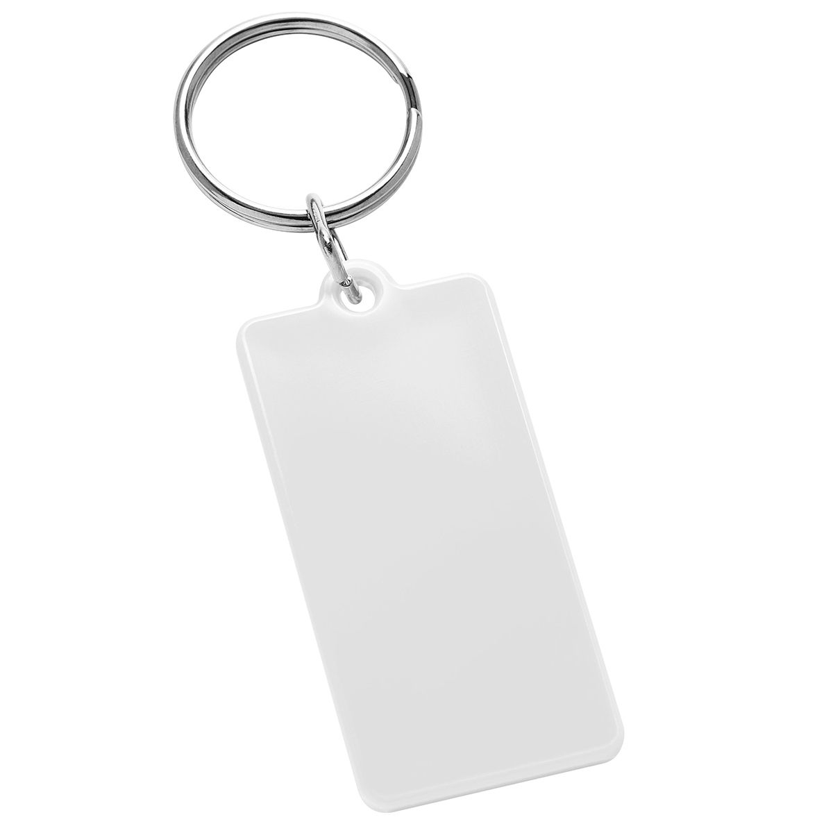 HE7317-0Schluesselanhaenger _Rechteck_ weiss