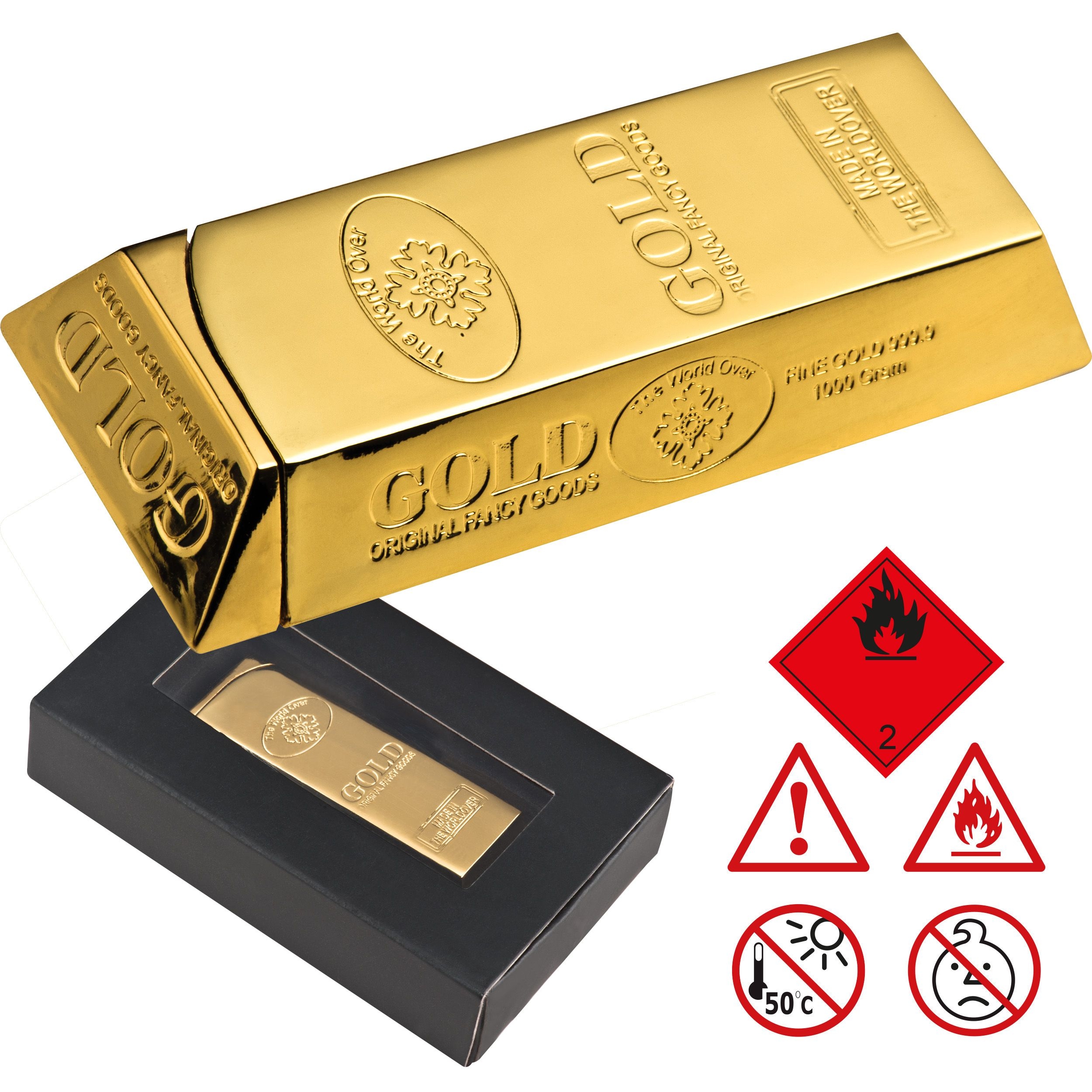 MA98741-98Automatik Feuerzeug _Goldbarren_ WHITNEY_ gold