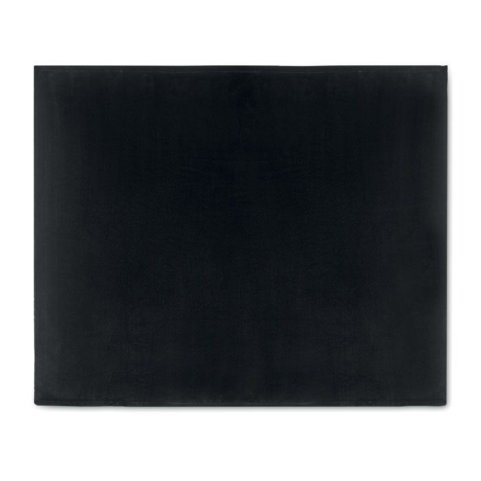 MO9088-03Davos Flanell Fleece-Decke_ schwarz