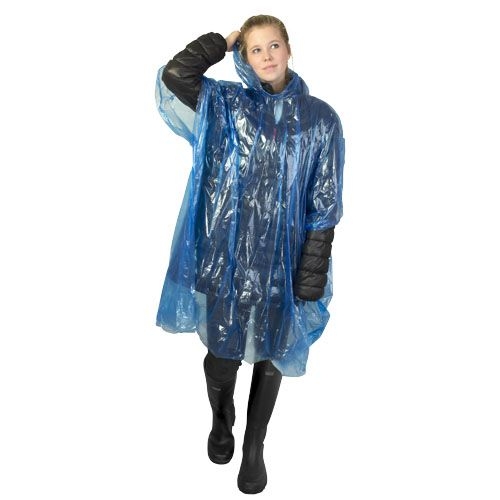 PF109417-4Mayan Regenponcho mit Aufbewahrungstasche aus recyceltem Kunststoff_ royalblau