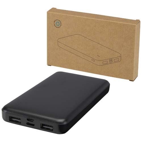 PF124458-2Intan 10 W 10.000 mAh Powerbank aus recyceltem Kunststoff_ schwarz