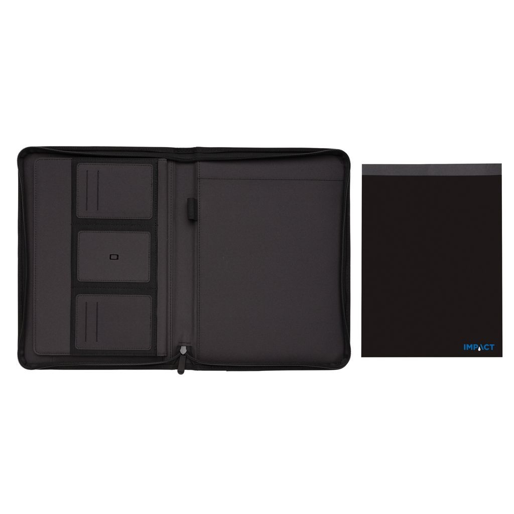 XDP774.16-1Impact AWARE™ RPET A4 Portfolio mit Reissverschluss_ schwarz