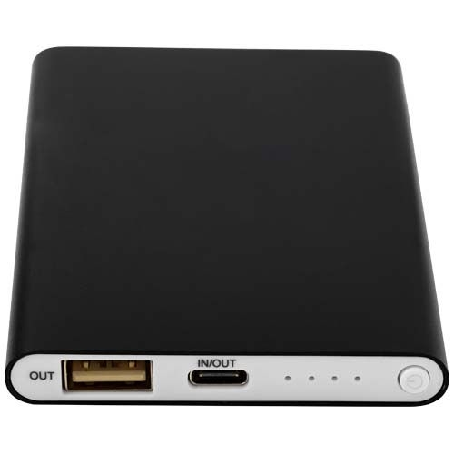 PF124380-5Pep 4000 mAh Type-C Powerbank aus recyceltem Aluminium _ schwarz