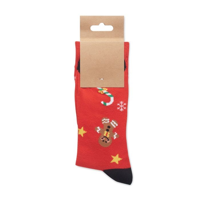 CX1574-05Soc Medium Weihnachtssocken M_ rot