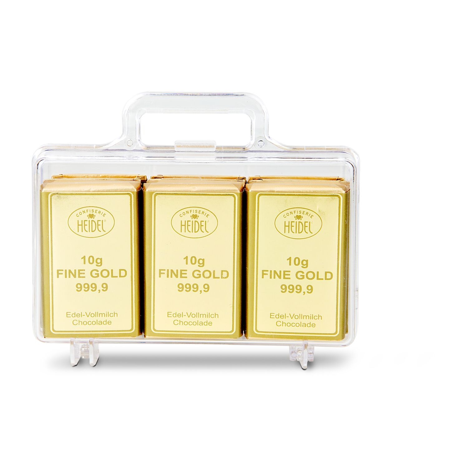 RP1724Du bist Gold wert - Goldkoffer mit 12 Schokoladen Goldbarren _120 g_