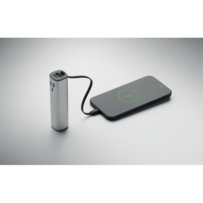 MO3144-16Powertube Powerbank 5000mAh PD 20W_ mattsilber