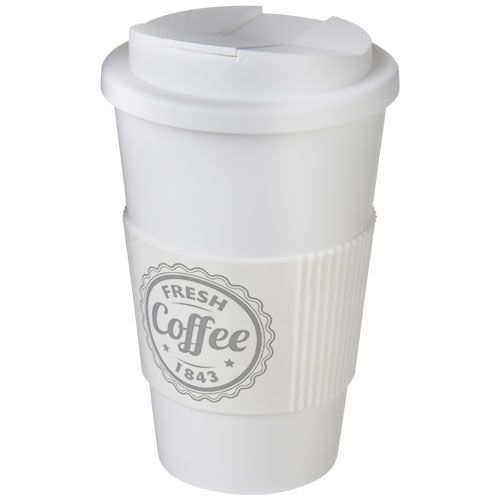 PF210696-4Americano® 350 ml Isolierbecher mit Schutzring _ auslaufsicherem Schraubverschluss_ weiss