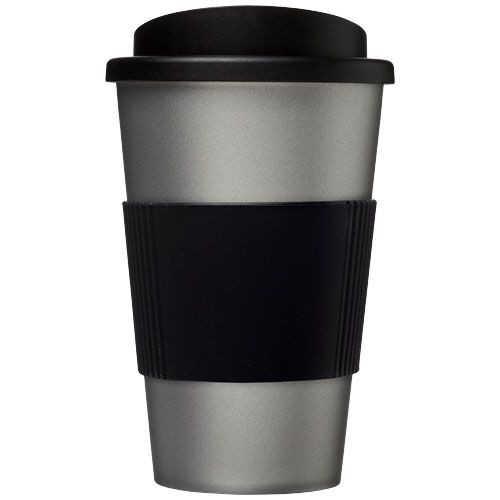 PF210002-23Americano® 350 ml Isolierbecher mit Schutzring_ silber_schwarz