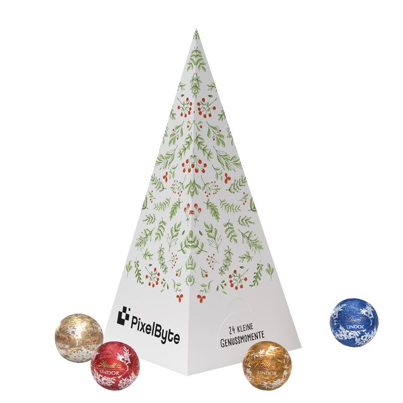 JG20155-1Adventspyramide Lindor_ Lindor Milch Kugeln