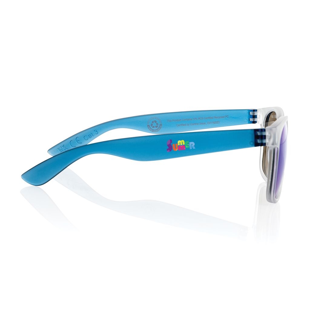 XDP453_87-05Gleam Sonnenbrille aus RCS rec. PC mit verspiegelten Glaesern_ blau