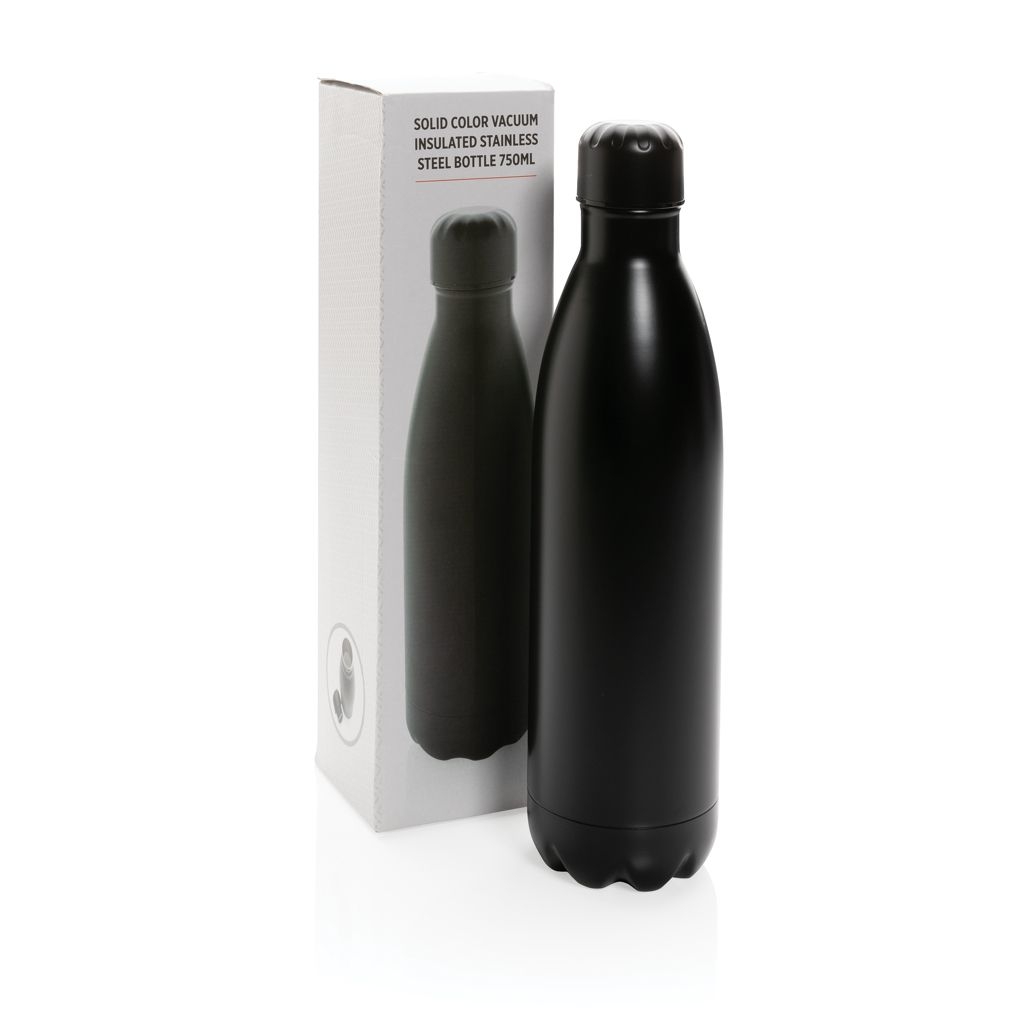 XDP436.93-1Solid Color Vakuum Stainless-Steel Flasche 750ml_ schwarz