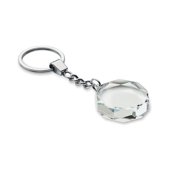 MO2657-22Roundward Schluesselanhaenger Glas rund_ transparent