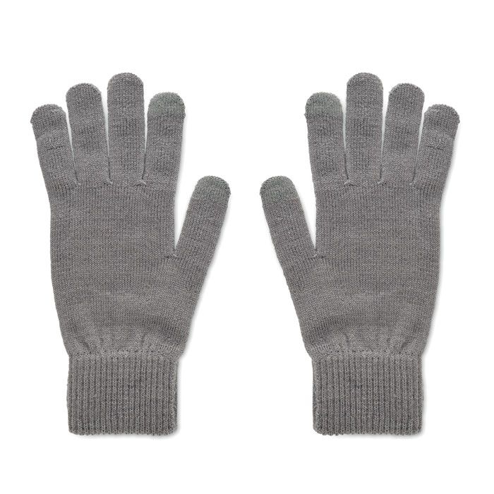 MO2399-15Handnit Gestrickte Handschuhe RPET_ steingrau
