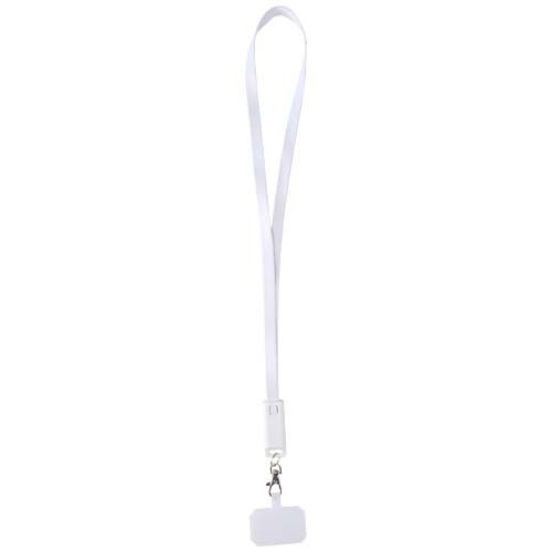 PF124447-1Franz 5 in 1 Lanyard Kabel aus recyceltem Kunststoff fuer Smartphones mit integrierter Datensynchroni