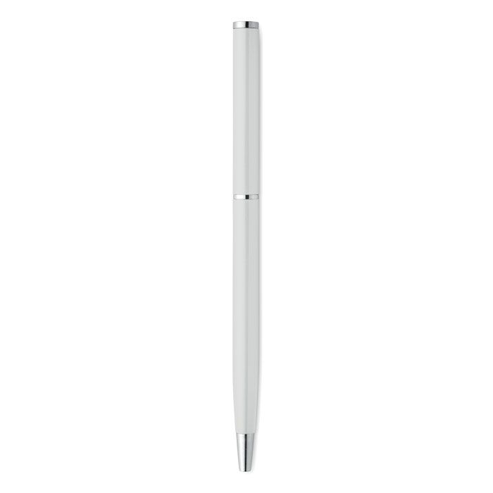 MO3139-06Nimes Drehkugelschreiber recy. Alu_ weiss