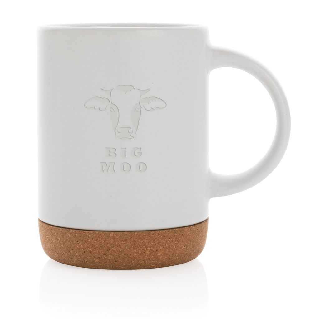 XDP434.08-3Keramikbecher mit Korkboden_ 280ml_ weiss
