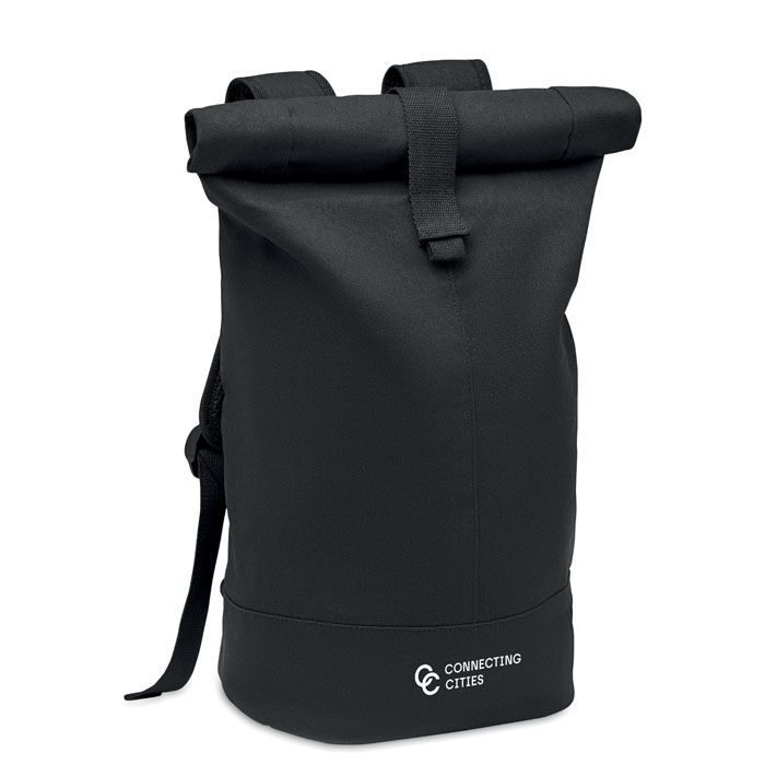 MO6704-03Zurich Roll Rolltop-Rucksack Canvas_ schwarz