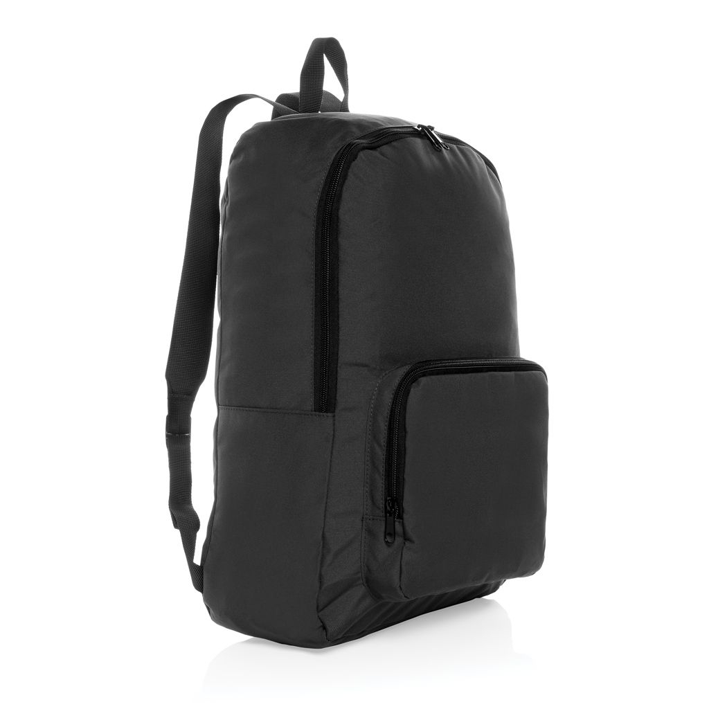 XDP763.19-01Dillon AWARE™ RPET faltbarer klassischer Rucksack_ schwarz