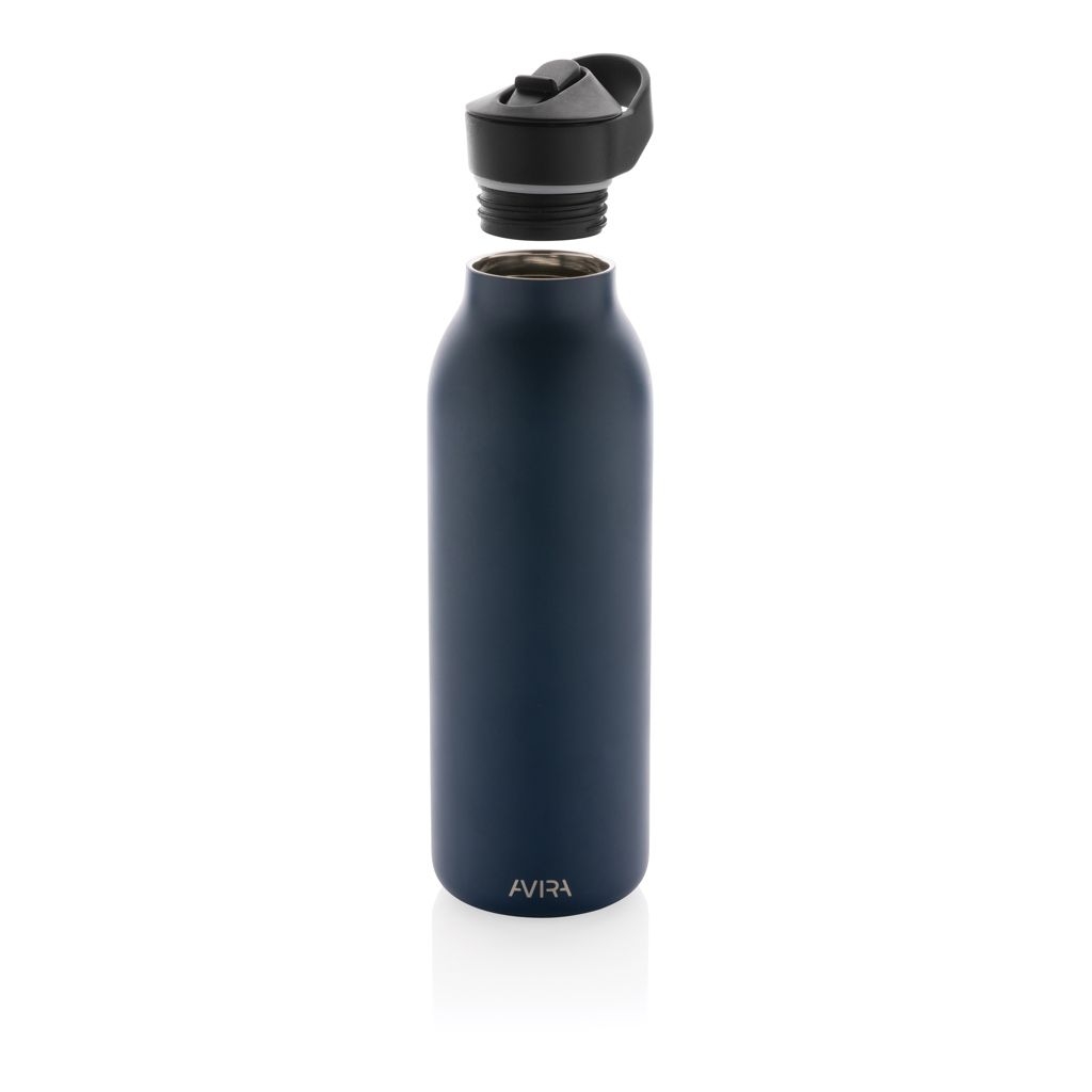 XDP438.08-0Avira Ara RCS Re-Steel Fliptop Wasserflasche 500ml_ navy blau