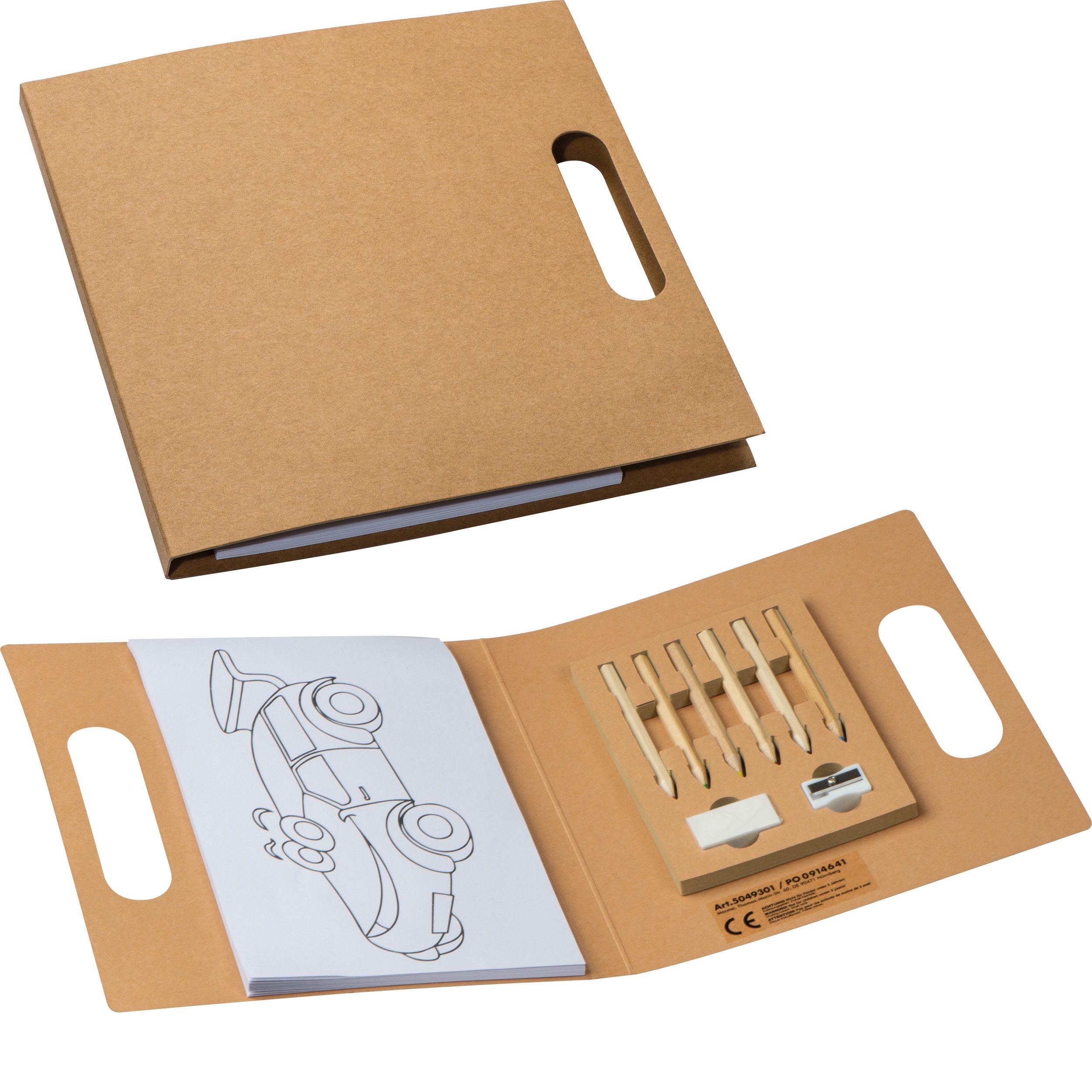 MA50493-01Malbuch in recyceltem Einband CORNELIA_ braun