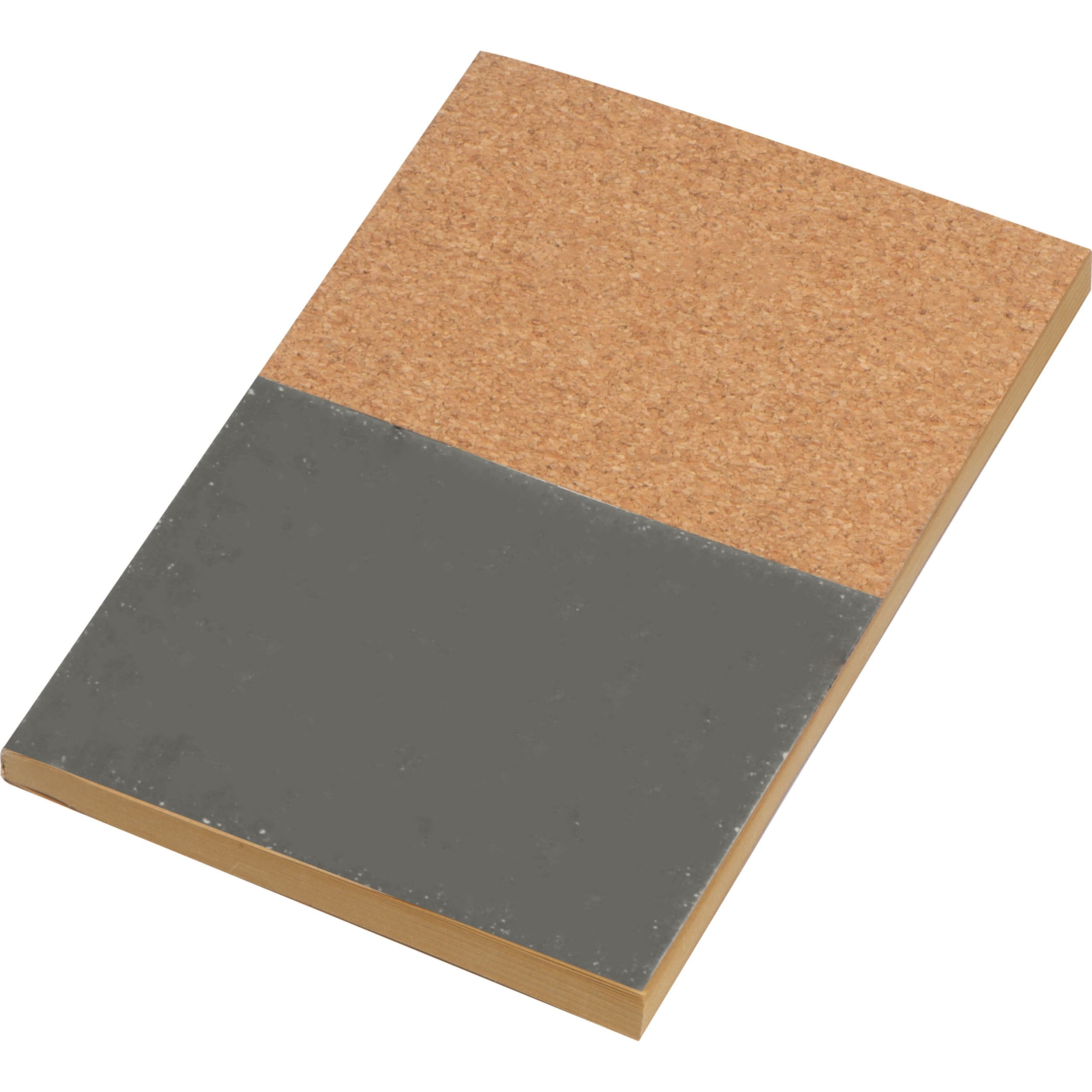 MA21811-07A5 Notizbuch Kork ATTILIO_ silbergrau