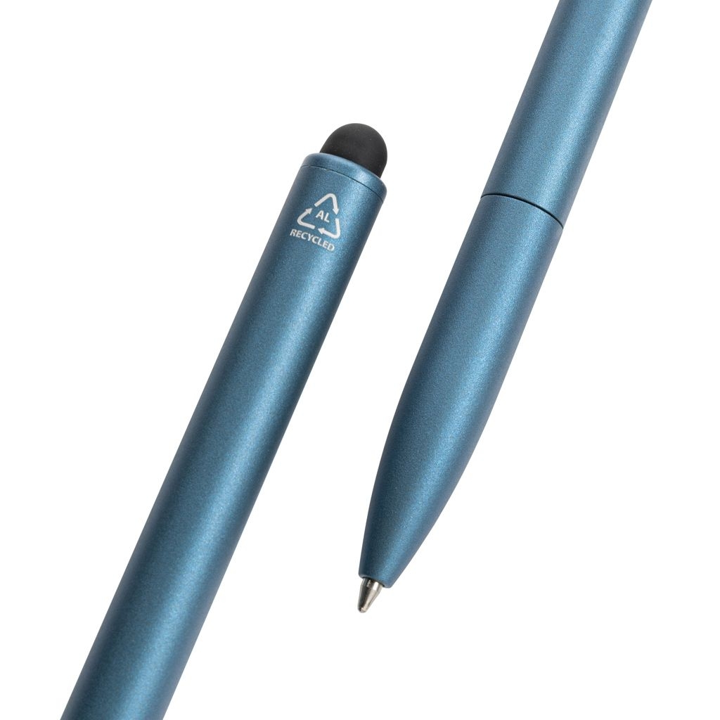 XDP611.23-5Kymi Stift mit Stylus aus RCS recyceltem Aluminum_ Koenigsblau