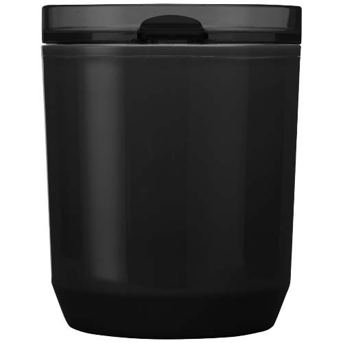 PF100852-5Hudson 180 ml doppelwandiger Becher aus recyceltem Kunststoff _ schwarz