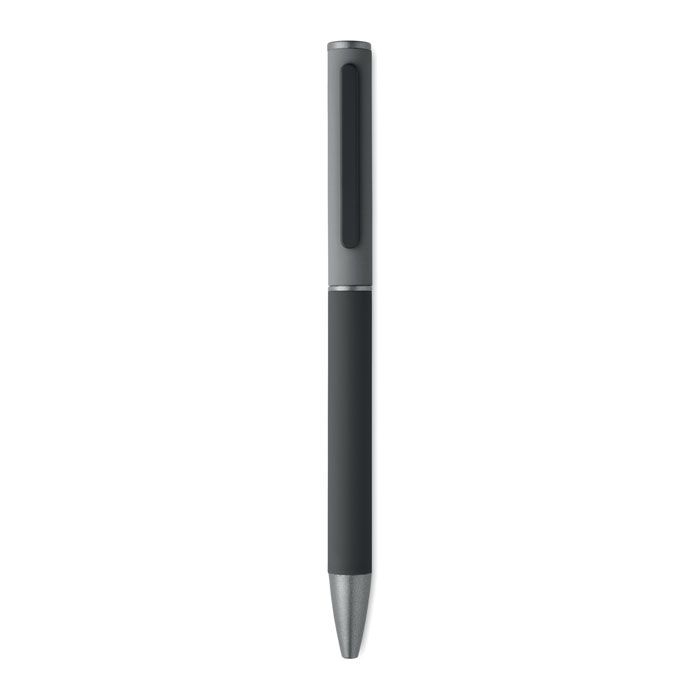 MO3174-03Fillan Drehkugelschreiber recy. Alu_ schwarz