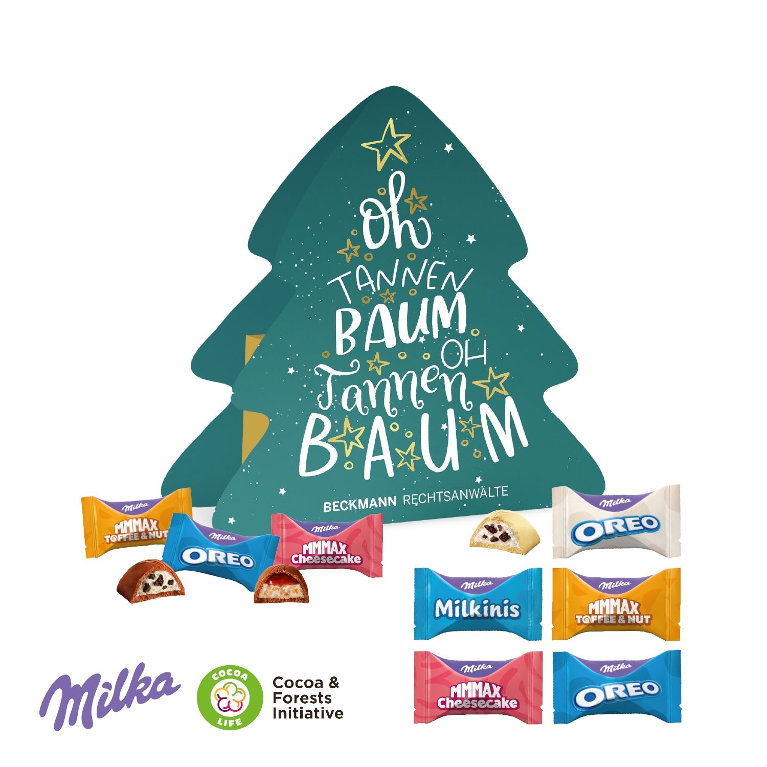 CD95603-01Weihnachtsbaum Milka „Favourites“_ Milka Favourites