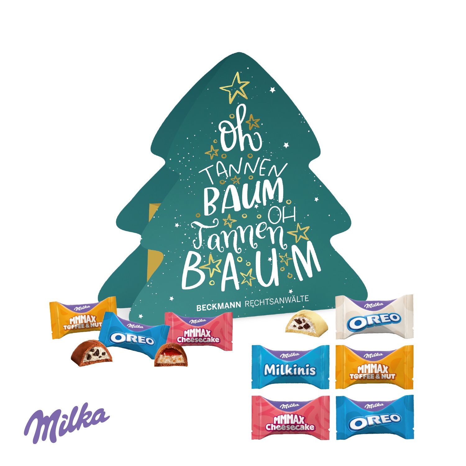 CD95603-01Weihnachtsbaum Milka „Favourites“_ Milka Favourites