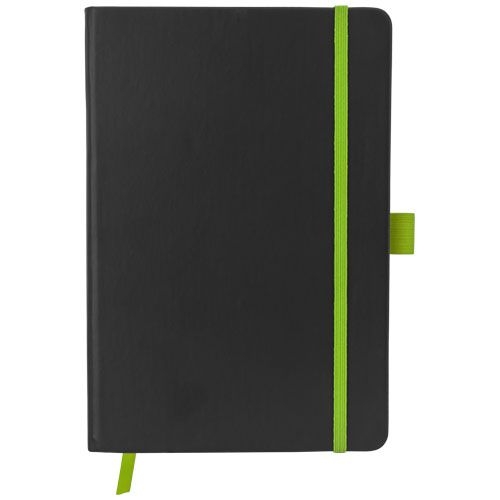 PF106907-4Colour-Edge A5 Hard Cover Notizbuch_ schwarz_limone
