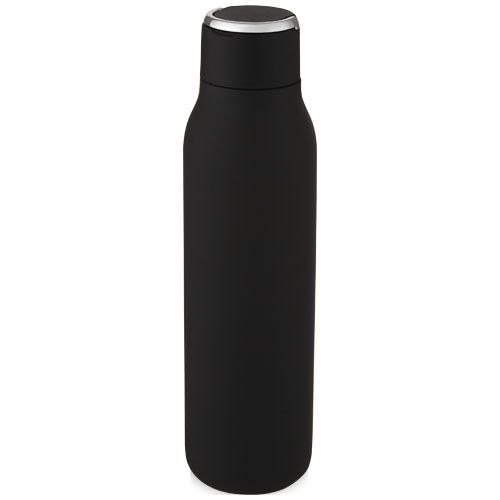 PF100672-2Marka 600 ml Kupfer-Vakuum Isolierflasche mit Metallschlaufe_ schwarz