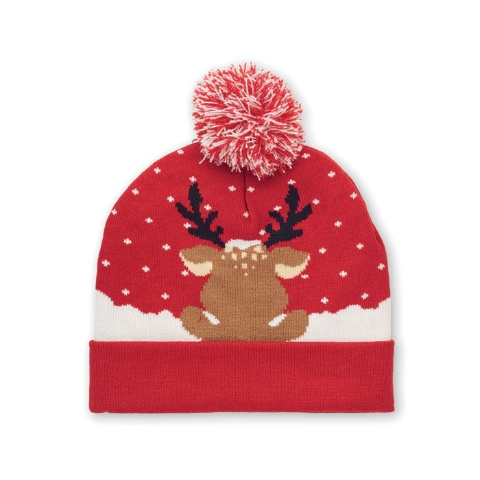 CX1529-05Shimas Hat Weihnachtliche Strickmuetze_ rot