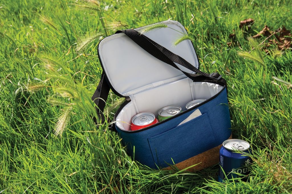 XDP422.26-5Two-Tone Kuehltasche mit Korkdetails_ blau