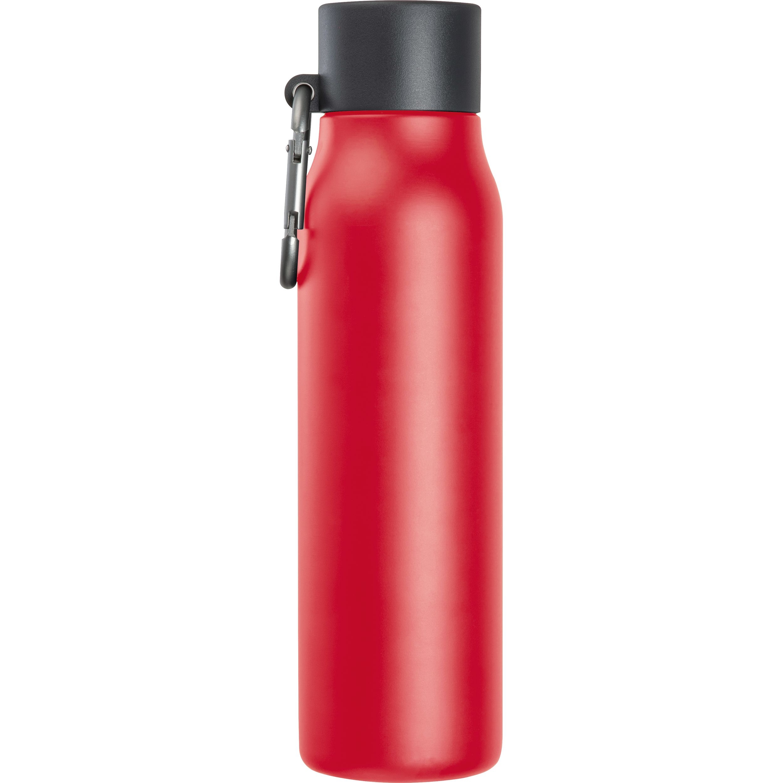 MA85236-05Vakuum Trinkflasche mit Karabiner_ 600ml ANNIE_ rot