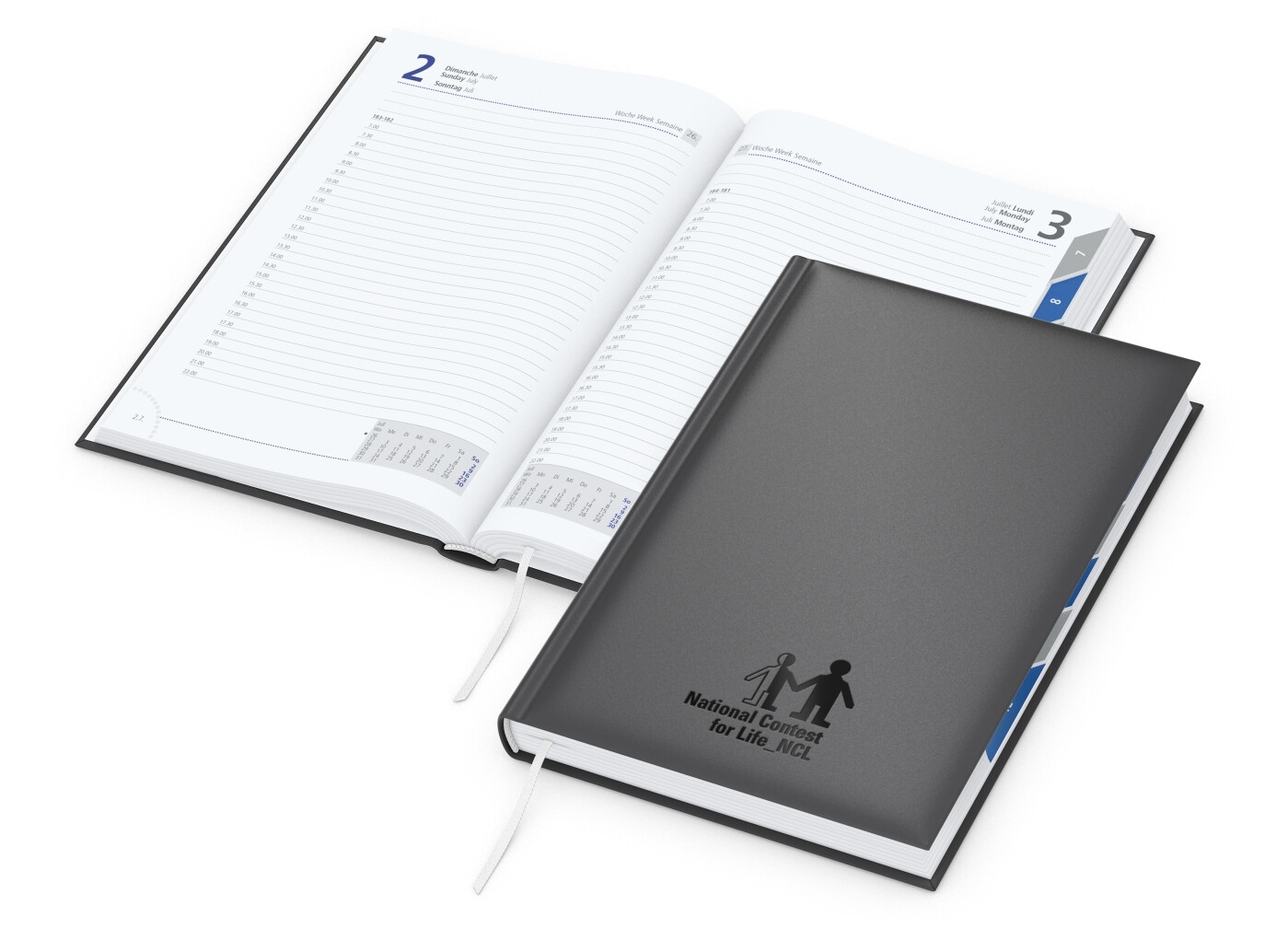 GE0064-ANBTageskalender Manager Monatsregister_ anthrazit_ Schwarzpraegung